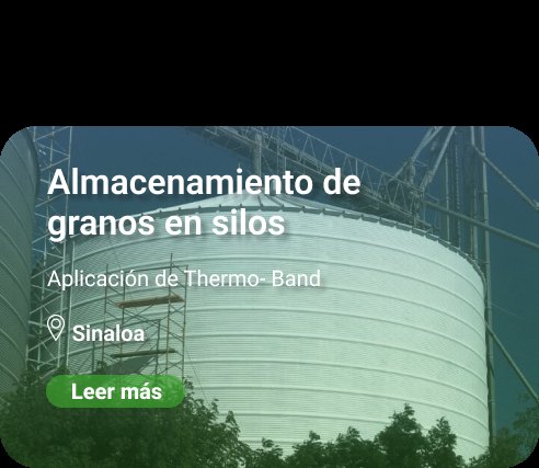 Almacenamiento de granos en silos — aplicación de Thermo-Band, Sinaloa