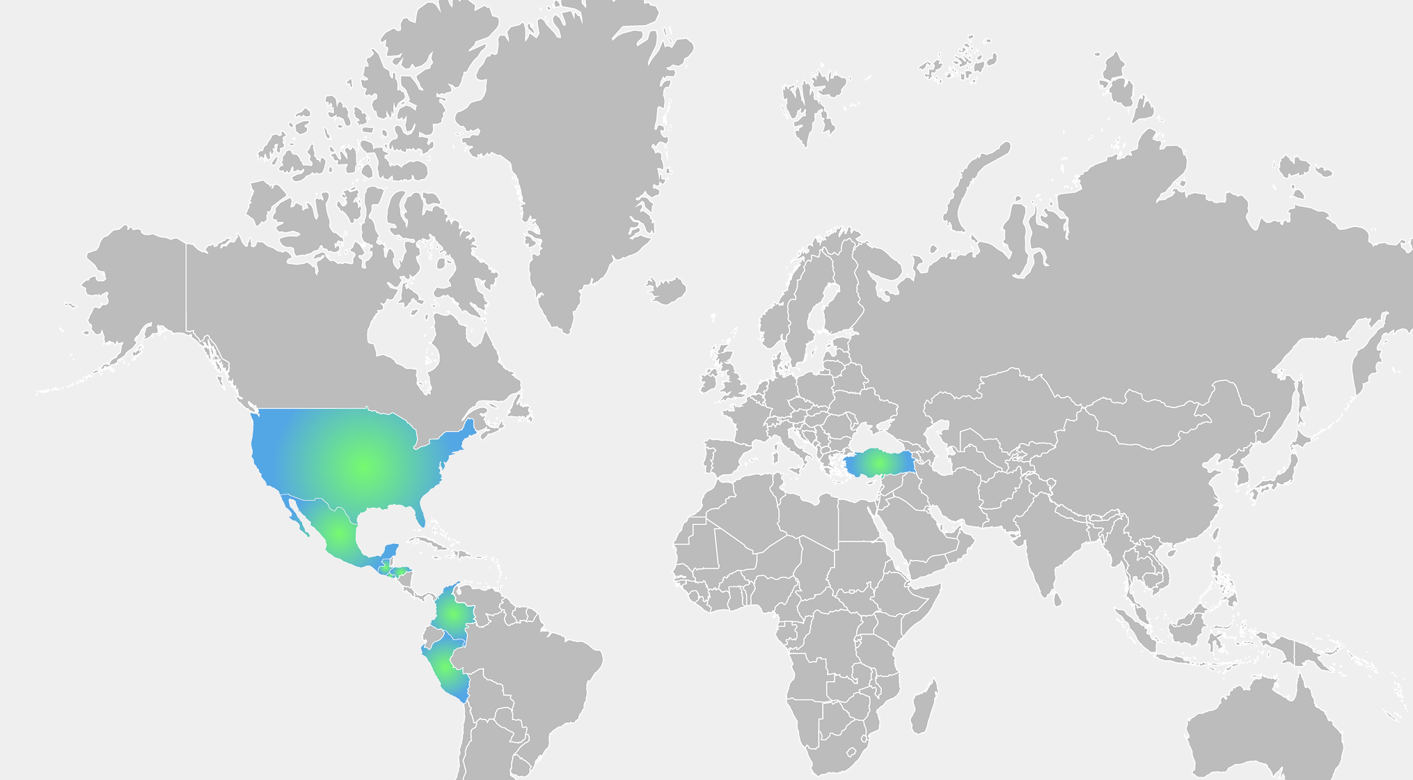 Mapa de los países donde AISLA/COAT tiene presencia